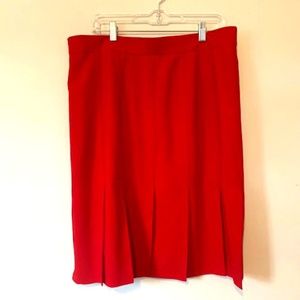 Escada Vivid Red Pencil Skirt